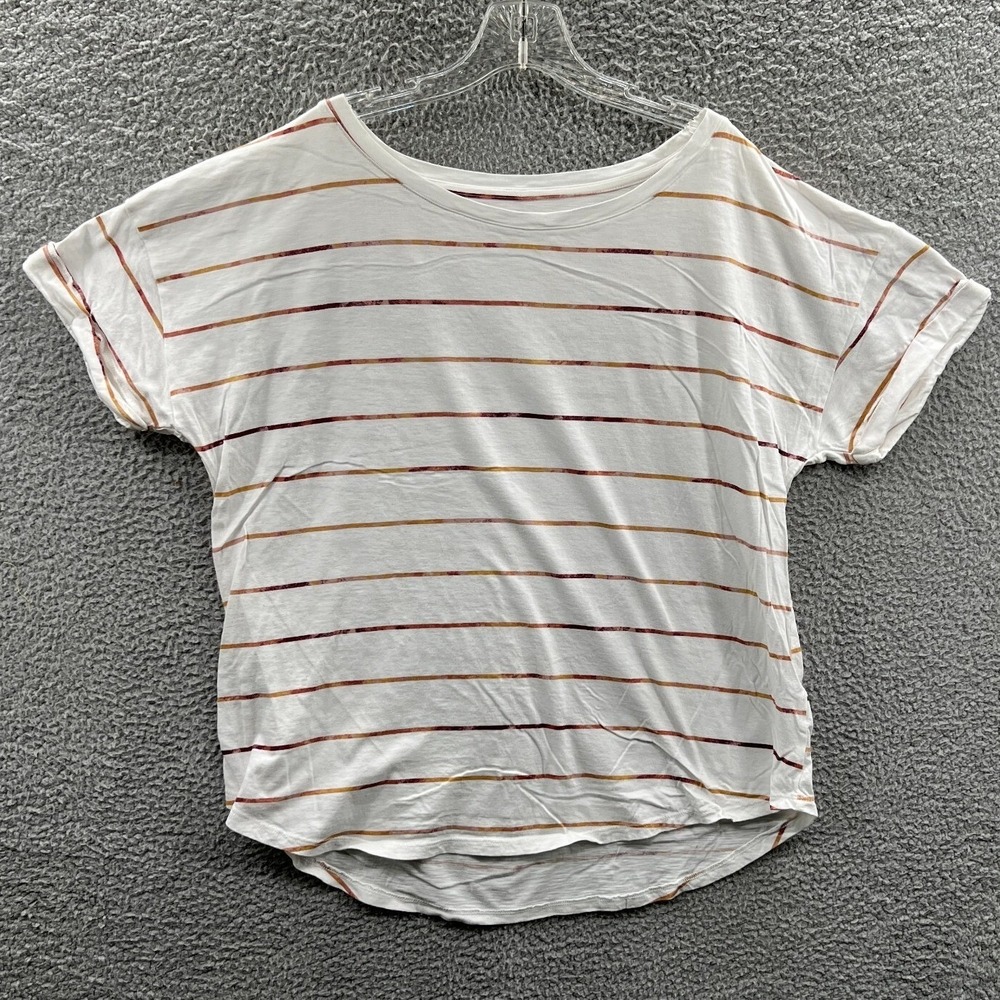 Womens Minimalist Boxy Tee Shirt XXL Striped Relaxed Soft Knit‎ Everyday Casual